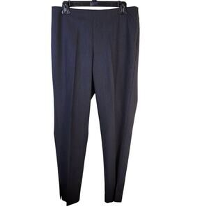 Gunex Classic Preppy Pants Women's 8 Gray Pinstripe Stretch Wool Italian Career